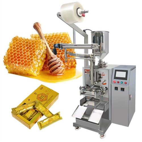 Automatisk honning flytende poser fylle emballasje maskin formet pose Stick saus pakkemaskin